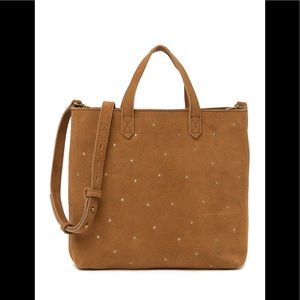 NWT Madewell small suede zip top transport tote
